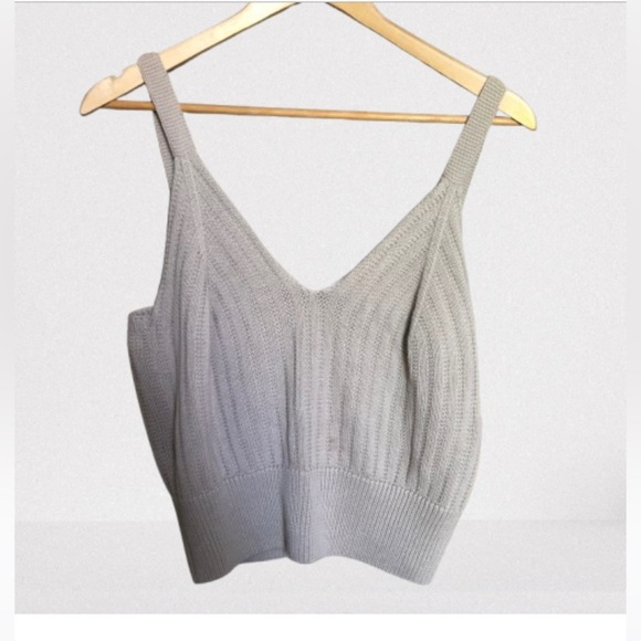 Urban Heritage Tan  Cropped Ribbed Sleeveless Tank  Top XL - Picture 1 of 7